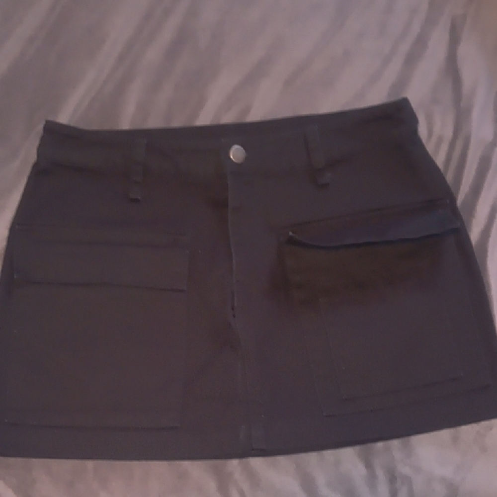 Black Mini Skirt with Pockets